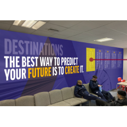 6th form destination wall with Perspex plaque, ID 21286 a