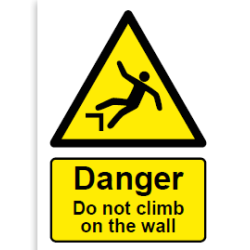 Danger do not climb. ID 21846