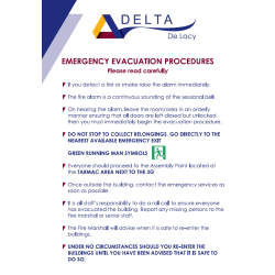Emergency evacuation signs. ID 21100