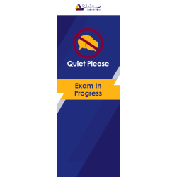 Internal signage, exam pop up banner. ID 21629