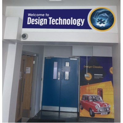Welcome to Design & Technology sign. ID 21212